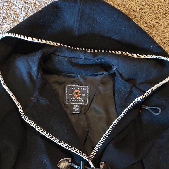 The Limited Black Pea Coat with White Trim - Picture 2 of 3